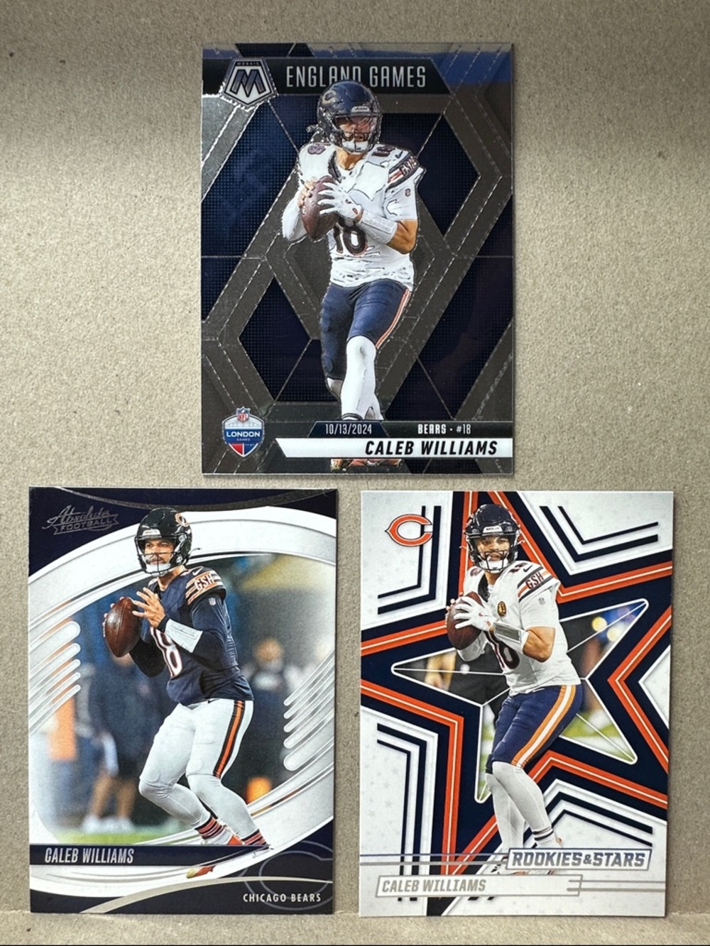 Caleb Williams Bears w/ Rookie cards of Loveland, Odunze, Burden, Kmet, Johnson - Picture 2 of 15